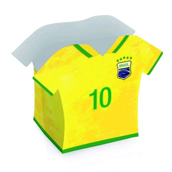 Cachepot de Papel Copa 2018 Vai Brasil - Pct C/08 Unds