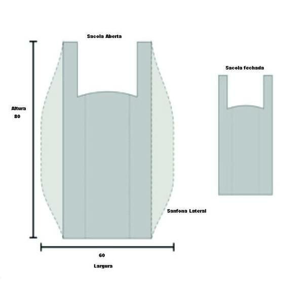 Sacola Plastica Alça Camiseta Verde Kg