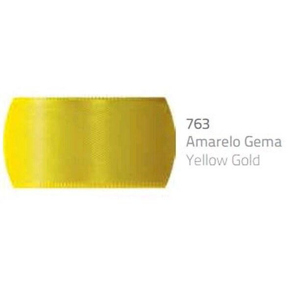 Fita de Cetim Amarelo Gema #763