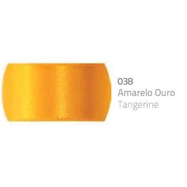 Fita de Cetim Amarelo Ouro #038