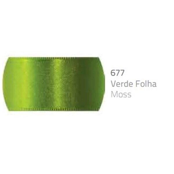 Fita de Cetim Verde Folha #677