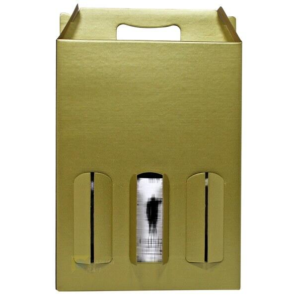 Caixa de Papel Para 3 Garrafas de Vinho (CBM3) - Pct C/10 Unds - 27x36,5x09