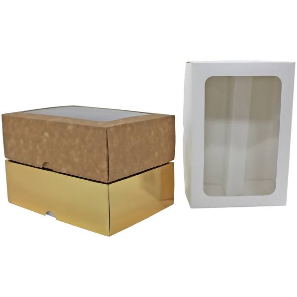 Caixa de Papel Com Visor (K63 ) - Pct C/10 Unds - 19,5x13,5x06