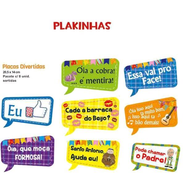 Plaquinha Divertida Junina Pct C 08 Unds Brazilian Plast Compre com que mais entende de festas infantis na internet no brasil. plaquinha divertida junina pct c 08 unds