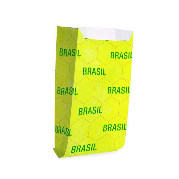 Saco de Papel Para Lanche 08x14cm - Vai Brasil - Pct C/50 Unds