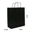 Sacola de Papel Kraft Preto - Pct C/10 Unds