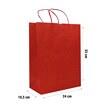 Sacola de Papel Kraft Vermelho - Pct C/10 Unds