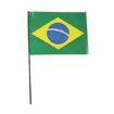 Bandeira Brasil com Cabo pacote com 10 unidades