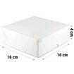 Caixa de Papel sem Visor Quadrada Branca - Pct C/10 Unds