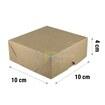 Caixa de Papel sem Visor Quadrada Kraft - Pct C/10 Unds.