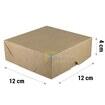 Caixa de Papel sem Visor Quadrada Kraft - Pct C/10 Unds.