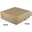 Caixa de Papel sem Visor Quadrada Kraft - Pct C/10 Unds.