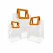 Sacola PVC Alca Quadrada Laranja 