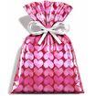 Saco de Presente Corações Rosa 25x37 cm pct c/ 50 un.