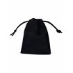Saco de Veludo para Joias 7cm x 9cm Preto com 12 unidades