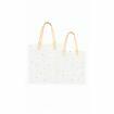 Sacola Transparente PVC com Estampa de Margarida ( alca de couro bege )