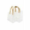 Sacola Transparente PVC com Estampa de Margarida ( alca de couro bege )