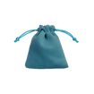 Saco de Veludo para Joias 7cm x 9cm Azul Turquesa com 12 unidades
