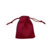 Saco de Veludo para Joias 7cm x 9cm Vermelho  com 12 unidades