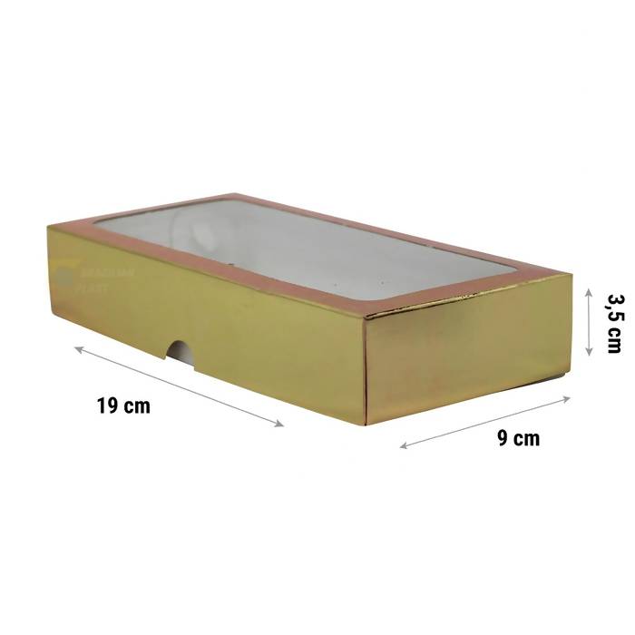 Caixa de Papel Com Visor (KB16) - Pct C/10 Unds - Brazilian Plast